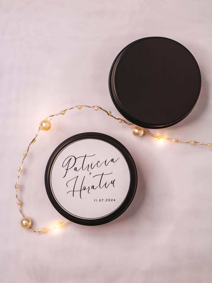 Marturii Nunta lumanare Cutiuta metalica 50g - imagine 34